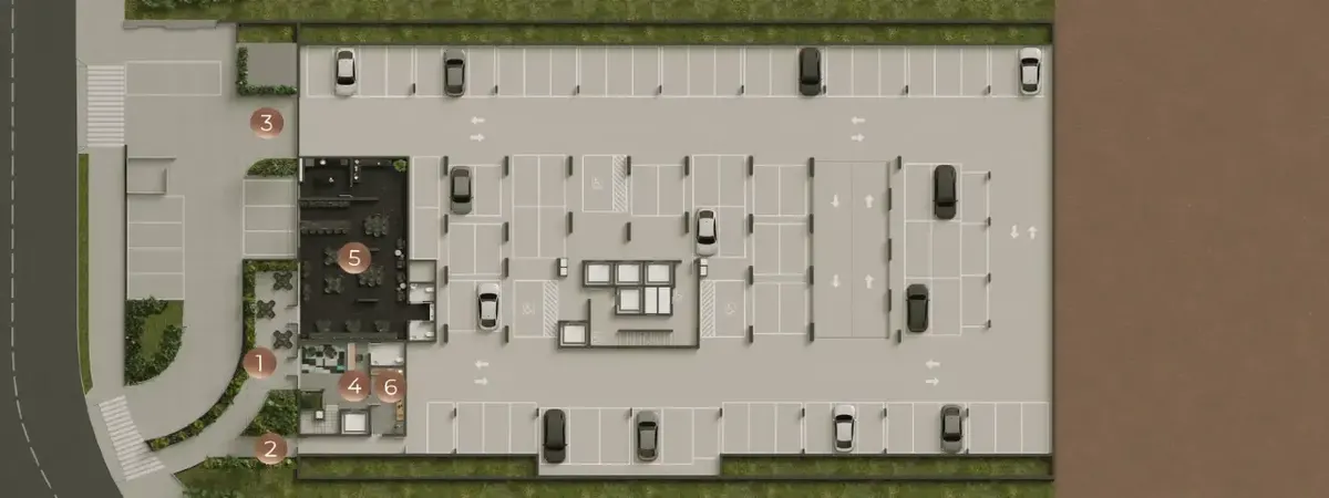 Implantação — Acessos e Serviços — Liv Stay Residence